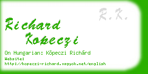 richard kopeczi business card